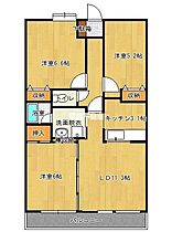 グリーンフォレスト 402 ｜ 福岡県筑後市山ノ井306-1（賃貸マンション3LDK・4階・70.38㎡） その2