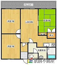 シャンセ赤坂 3LDKの間取図画像