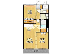 ジュピター 2LDKの間取図画像