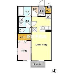 アークヴィラ 1LDKの間取図画像