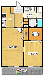 エイトレジデンス筑後野町 1LDKの間取図画像