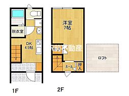 LOFT　一條　C棟 1階1DKの間取り