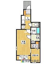 福岡県八女市本町2-91-1（賃貸アパート2K・1階・36.96㎡） その2