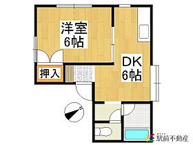 新代ハイツ 201 ｜ 福岡県八女郡広川町大字新代1428-120（賃貸アパート1DK・2階・28.50㎡） その2