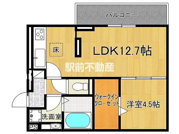 Daiwa Suite III 203｜福岡県八女市室岡(賃貸アパート1LDK・2階・42.62㎡)の写真 その2