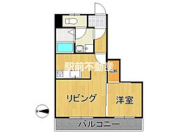 アレクサンドライト八女 1LDKの間取図画像