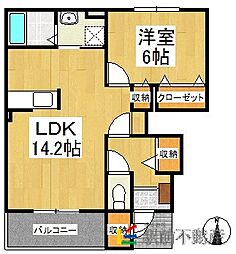 カメリア1 1LDKの間取図画像