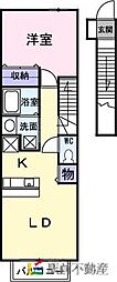 プロスペールDPB 1LDKの間取図画像