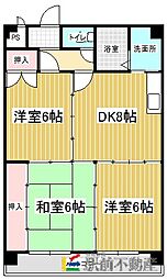 シャルムOK 3DKの間取図画像