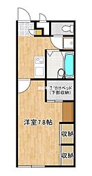 レオパレスさくら 1Kの間取図画像