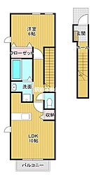 フルーブ・レゾネートE 1LDKの間取図画像