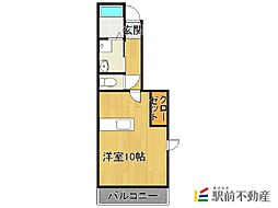 リバーイースト2 ワンルームの間取図画像