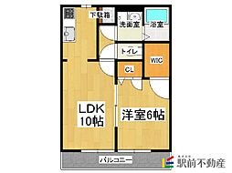 ノースアイランド 1LDKの間取図画像