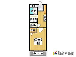 セントラルパークサイドマンション 1Kの間取図画像