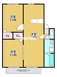 EST.MAISON 2LDKの間取図画像
