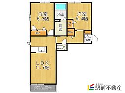 シャルマン・ドミール 2LDKの間取図画像
