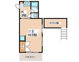 メリーメイト1 1Kの間取図画像