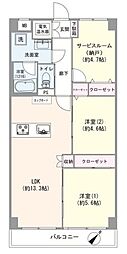 ハイシティ田園調布南 2SLDKの間取図画像