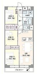 藤和高輪台コープ 3LDKの間取図画像