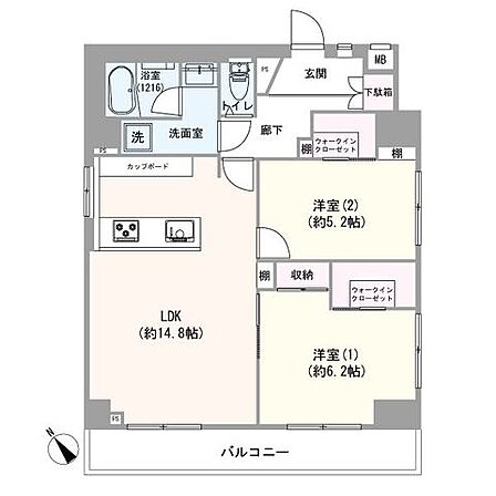 2LDK 間取り