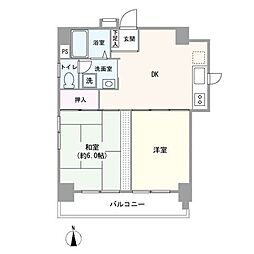 シティプラザ大森 2DKの間取図画像