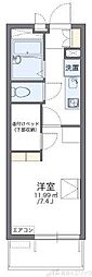 レオパレストルテュー 1Kの間取図画像