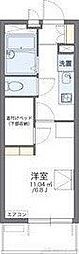レオパレスセジュール高槻 1Kの間取図画像