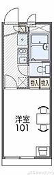 レオパレスKY 1Kの間取図画像
