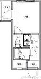 カンフォート吹田マンション ワンルームの間取図画像