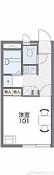 レオパレスWestBells 1Kの間取図画像