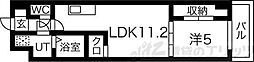 ビエラコート岸部中 1LDKの間取図画像
