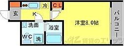 SERENiTE江坂四番館 1Kの間取図画像