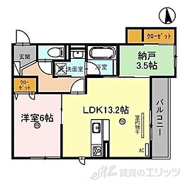 トリシア江坂 1SLDKの間取図画像