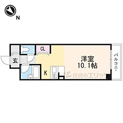 グリーンハイツ豊川1 1Kの間取図画像