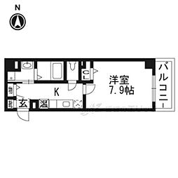 アネシスフナキ 1Kの間取図画像