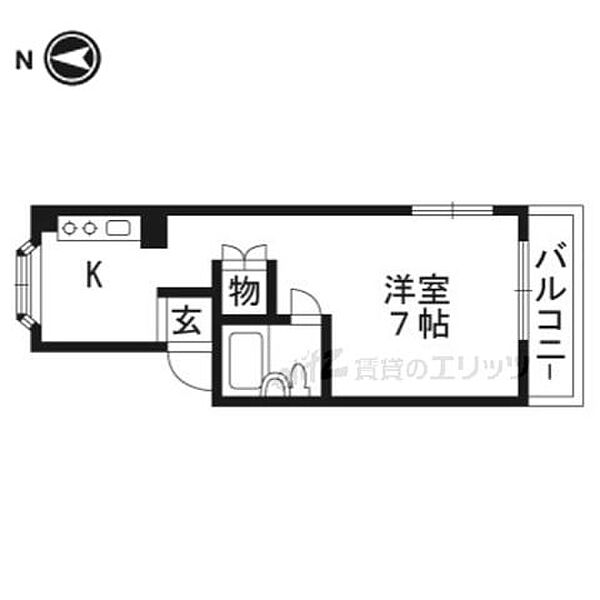 エクセルN 201｜大阪府茨木市桑田町(賃貸マンション1R・2階・21.00㎡)の写真 その2