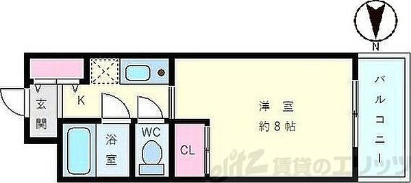 ドウエル橋の内 202｜大阪府茨木市橋の内２丁目(賃貸マンション1K・2階・22.18㎡)の写真 その3