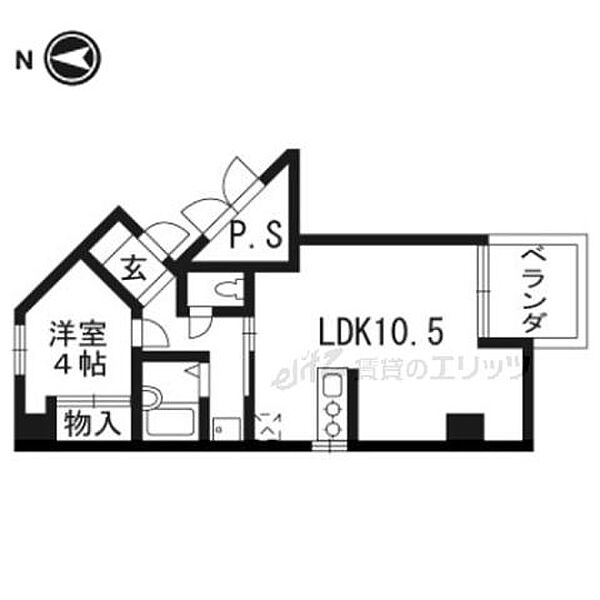 ノースウィング 215｜大阪府茨木市奈良町(賃貸マンション1LDK・2階・36.34㎡)の写真 その2