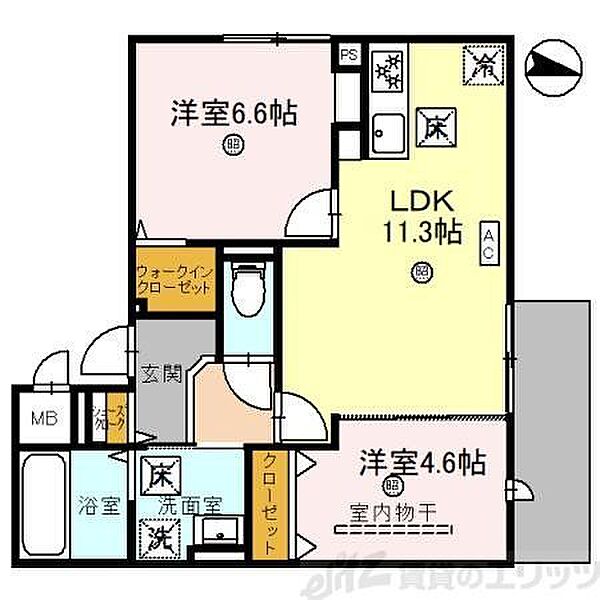 グランドール垂水 ｜大阪府吹田市垂水町３丁目(賃貸アパート2LDK・3階・53.43㎡)の写真 その1