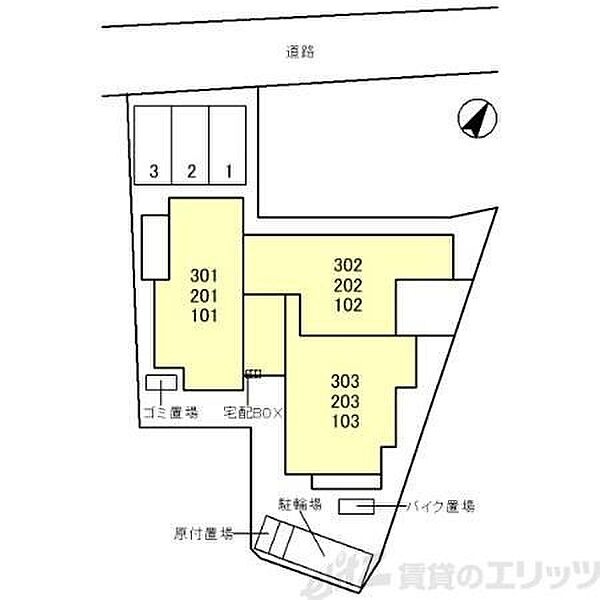 仮称)D-room東御旅町PJ 103｜大阪府吹田市東御旅町(賃貸アパート2LDK・1階・65.07㎡)の写真 その3