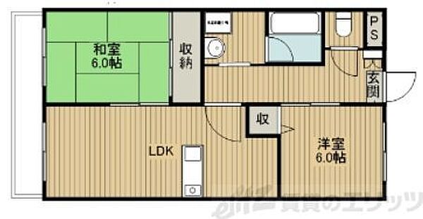 ガーデンパレス高槻 306｜大阪府高槻市大字奈佐原(賃貸マンション2LDK・3階・56.00㎡)の写真 その2