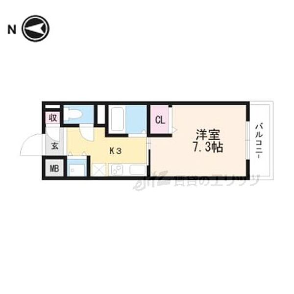 ハイマートさつき 205｜大阪府高槻市富田町１丁目(賃貸マンション1K・2階・23.78㎡)の写真 その2