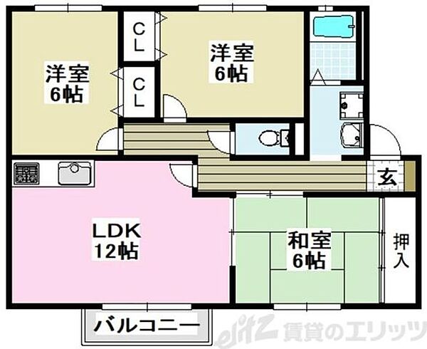 ビュー並木 ｜大阪府茨木市並木町(賃貸アパート3LDK・2階・67.00㎡)の写真 その2