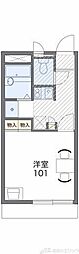 レオパレス銀河 1Kの間取図画像