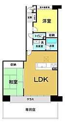 ウィルロード昆陽池パークビュー 2LDKの間取図画像