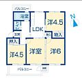 京口団地5号棟4階350万円