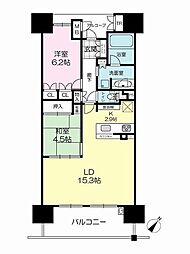 ブランズ加古川駅前 2LDKの間取図画像