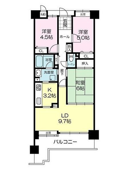 3LDK 間取り