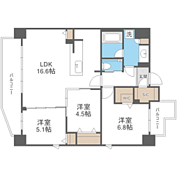 S-RESIDENCEFUJISAKIbalm 3LDKの間取図画像