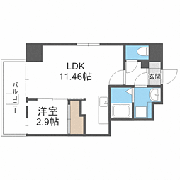 ウインステージ箱崎2 1LDKの間取図画像